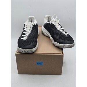 Adidas Barricade 13 Men's Tennis Pickleball White Black  Silver - Sz 7.5 VG